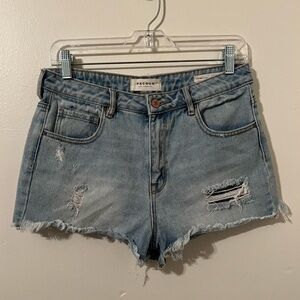 Pacsun High Rise Light wash Jean Shorts size 29